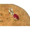 Art Gecko Small Oval Pink RUBY Sterling Silver 925 Gemstone
