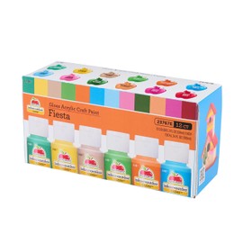 Apple Barrel, Fiesta, Acrylic Craft Paint Set, Includes 12 Colors with a Gloss Finish