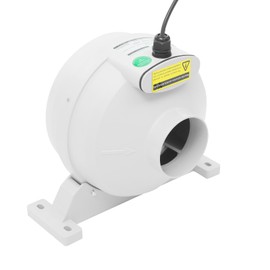 TFCFL Radon Mitigation Fan, 4" 260CFM IP67 Waterproof Inline Duct Fan, Low Noise Ventilation Equipment for Indoor/Outdoor