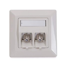 Logilink Keystone Under-Pludge Box Set Pure White + 2 Modules F-Socket