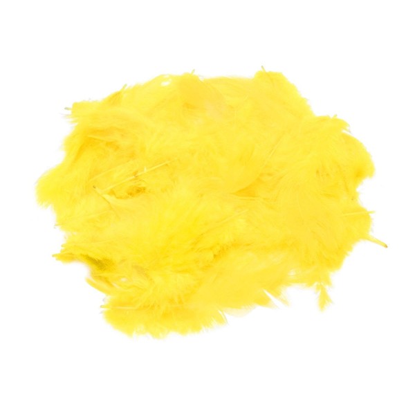 NIDHFG 500 Pieces Of Yellow Feathers, Gift Box Decorative Materials,