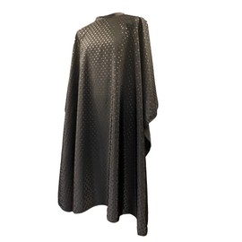 Kobe Professional Hairdressing Black Polka Dot Shimmer Gown - Water Resistant Salon Cape with Adjustable Neck