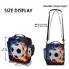 Soccer Insulated Lunch Bag Football Kids Lunch Box Reusable Leakproof