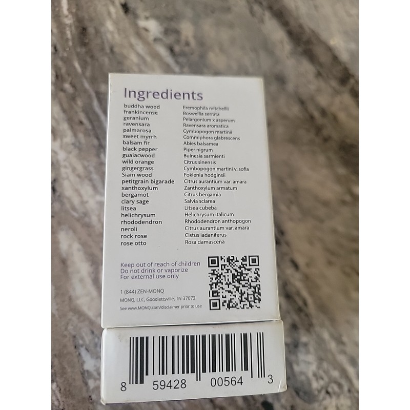 MONQ ZEN Essential Oil .17 oz- NEW