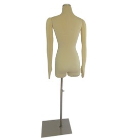 (JF-F01Sarm+BS-05) ROXYDISPLAY Display Female Body Form with arms & Rectangle Metal Base