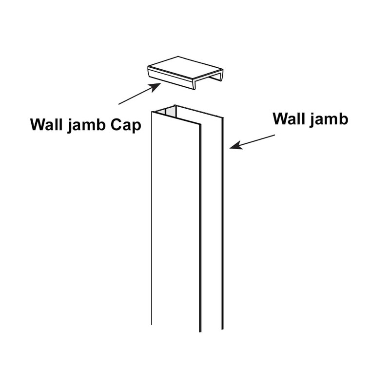 Gordon Glass® Wall Jamb Cap for Pivot and Hinge Shower
