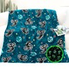 Glow in The Dark Axolotl Blanket Soft Plush Fleece Blue