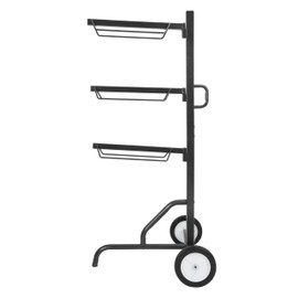 Reniecy 3 Tiers Saddle Stand Rack, Heavy Duty Removable Tiers Saddle Blanket Holder English & Western Portable Horse Tack Storage w/All-Terrain Wheels for Horse Stall,Tack Room, Equestrian Shop