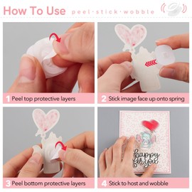 CYFUN DESIGN 90 Pieces Action Wobbles Set Self-Adhesive Mini Wobble Springs to Add Movement to Your Interactive Cards Bundle Wobblers Movers DIY Scrapbooking,Add Some Action to Project