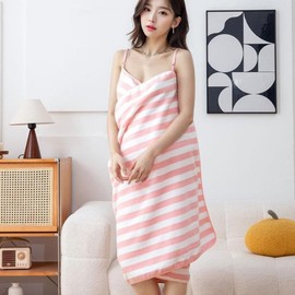 Wearable Bath Towel for Women, Towel Wrap with Straps, Soft Absorbent Spa Robe Quick Dry for Women 160×70cm