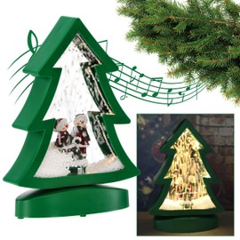 Christmas Decoration with LED Insert, Music Box, Musical Christmas Tree 19 x 7.5 x 26.8 cm