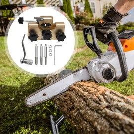 Chain Saw Sharpener Tool | Chainsaw Sharpening Jig Kit with 3 Bits | Sharpening Tool, Hand-Cranked Chain Sharpener for Chain Saws, Electric Saws