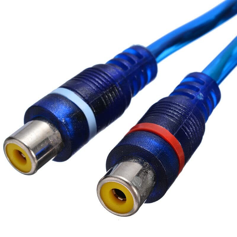 RCA PHONO SPLITTER CABLE BLUE (2 Female to 1 Male)