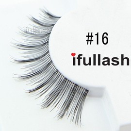 #16, 12 Pairs ifullash 100% Human Hair Eyelashes