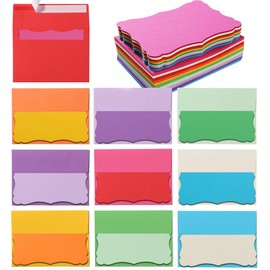 100 Pack 4x6 Envelopes with Colorful Blank 4x6 Cards Self-Adhesive Business Envelopes Invitations Cards Envelopes (Multicolored, A4)