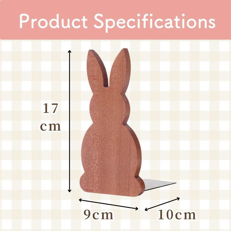 Book Stand, Rabbit Bookend, Bookend, Wooden, Simple Design, Stylish, Cute,