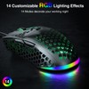 SOLAKAKA RGB Wired Gaming Mouse with Honeycomb Shell,Adjustable 12800 DPI,7