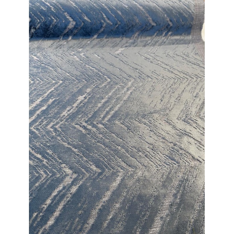 Zermatt Velvet Slate Upholstery Dv Kap Fabric by The Yard