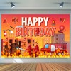 Fireman Birthday Background, 70.8 x 43.3 Inches Fireman Happy Birthday