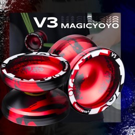 MAGICYOYO Yoyo V3, Yoyo de metal para niños principiantes aleación Yoyo para adultos con rodamiento KK + herramienta de extracción de rodamientos + eje + bolsa de almacenamiento + 12 cuerdas Yoyo