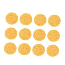 SAFIGLE 12pcs Natural Cellulose Face Scrub Puff for Deep Cleaning Reusable Facial Cleansing Sponge Gentle Exfoliation