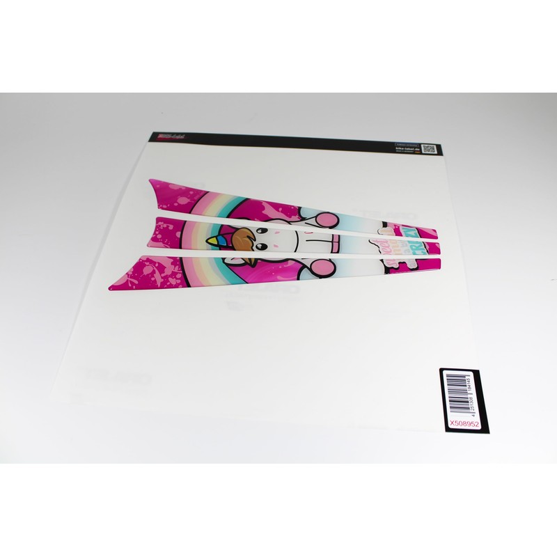 Tankpad Compatible with Kawasaki Motorcycle Gel Sticker Pink Unicorn X508952VA