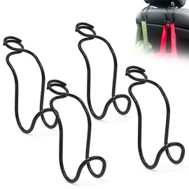 Idefair Car Hook for Purses and Bags, 4 Pack Headrest Hangers for Backseat Storage Holder for Truck (4 * Small Size)