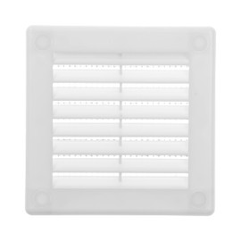 Vent Systems 3" x 3" Inch (Opening Dimensions) Plastic White Soffit Vent Cover - Flat Square Air Vent Grille - Air Vent Deflector - HVAC 4" x 4" Inch (Overall Dimensions)