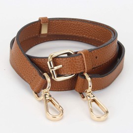 Live up Full Grain Leather Adjustable Replacement Cross Body Purse Shoulder Strap Handbag Bag Wallet, 2/3” Wide(Brown), Brown, 2/3" x43"-51"(WxL)