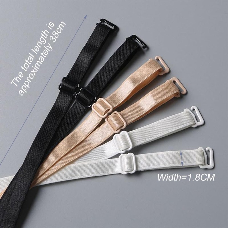 Bra Shoulder Strap Replacement 18mm Width, Convertible Bra Straps Elastic