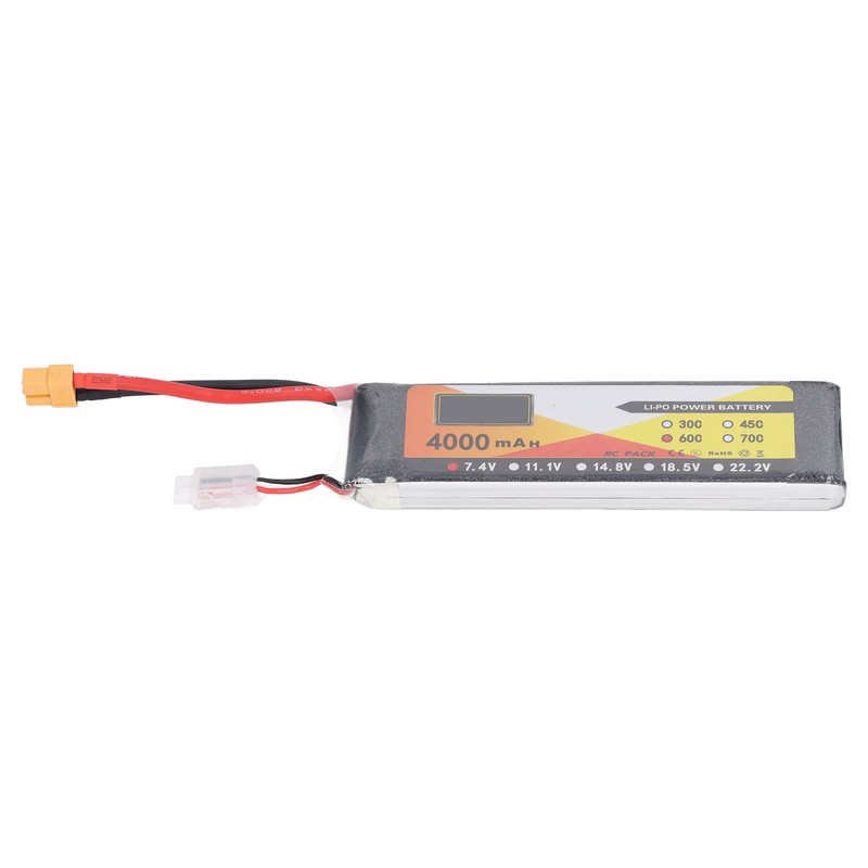RC Lipo Battery 7.4V 60C Discharge Rate 2S XT60 Plug