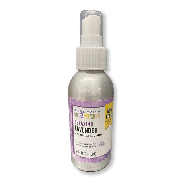 Aura cacia Relaxing Lavender Aromatherapy Room & Body Mist 4 Oz (pack of 4)