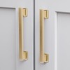 VEHCIL 10 Pack Square Brushed Gold Cabinet Pulls, 7 Inch(178mm)