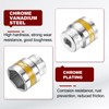 sourcing map 2pcs 1/2" Drive 6 Points Socket 36mm Metric