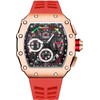 Gosasa Mens Unique Punk Bling Iced Out Dress Watches Tonneau