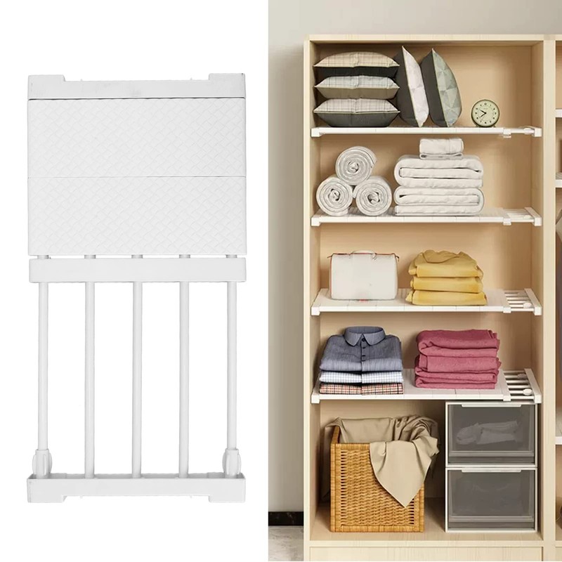Expandable Wardrobe Organiser Rack, Adjustable DIY Wardrobe Divider, Divider, Tension