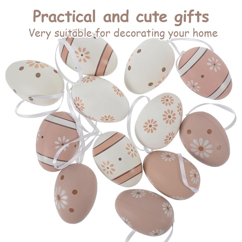 HAZMA Ostereier zum AufhäNgen, 12 StüCk Ostereier Plastik, Deko Ostereier