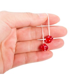 RC Car Decorative Accessories RC Trim,Scale Fuzzy Dice Kit for 1/10 RC Rock Crawler SCX10 III CJ-7 90046 Wraith TRX4 Bronco VS4-10 GEN7 BRX02 TF2 RGT EX86190 Upgrade (Red)