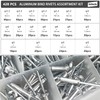 428 pieces aluminium rivets 3.2/4/5 mm, pop rivets, steel rivets,