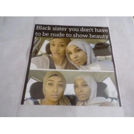 IntheTruth Black Sister You Don't Have To Be Nude To Show Beauty Iron On Patch 11x13 in