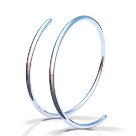 Tiny Silver Double Hoop Helix - Spiral Helix Ring 20 Gauge Snug Double Helix Piercing Thin Helix Piercings Hoops