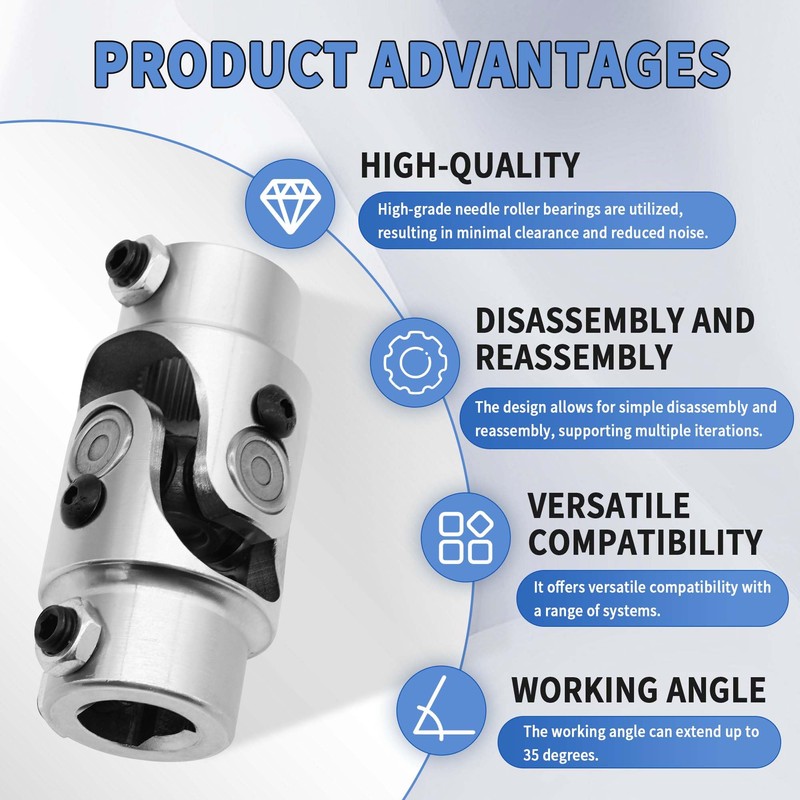 RABROPAR 13/16" 36 Spline X 3/4" DD Single Steering Shaft