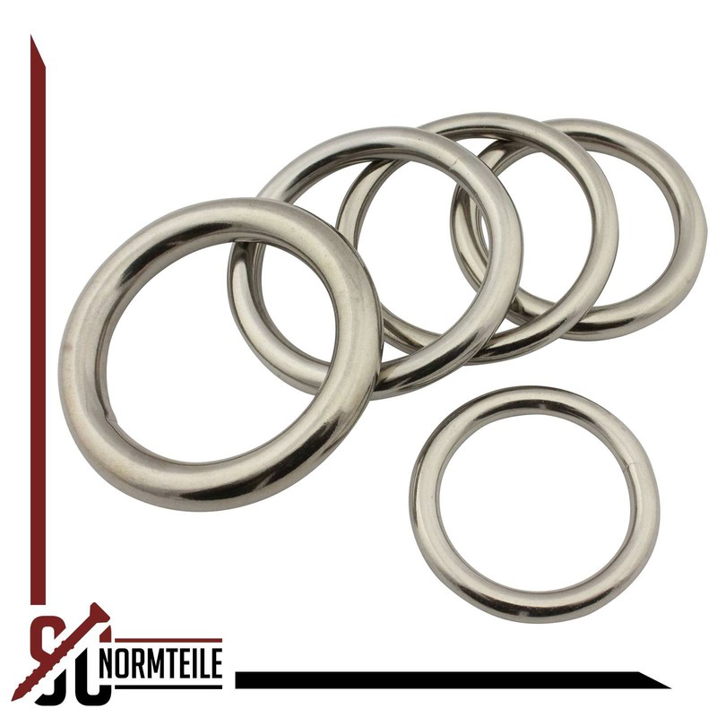 Rings - (5 Pieces) - Stainless Steel A4 (V4A) -