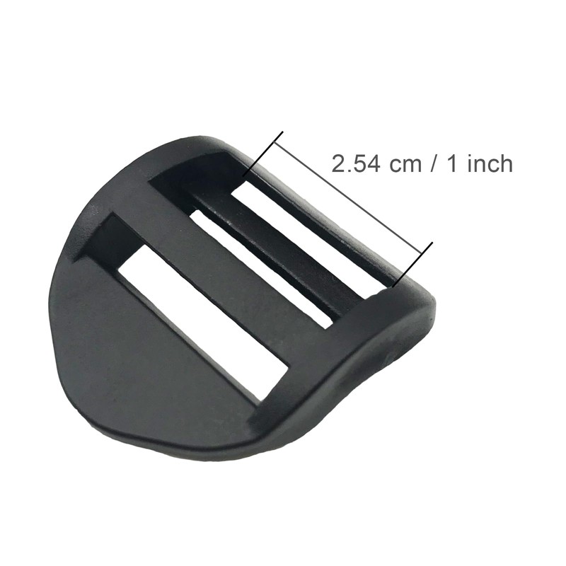 JEESHAN 6PCS 25mm Ladder Lock Slider Buckle Plastic Ladder Buckles