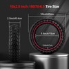 BANGTING 2PCS 60/70-6.5 Scooter Tire, 10x2.5 inch Tire Solid for