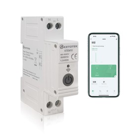 KETOTEK WLAN 1P Electricity Meter, Digital AC Meter, 1 Phase Energy Meter, Power Consumption Meter, Smart kWh Meter, DIN Rail with 4 Time Modes from Tuya/Smart Life Remote Control