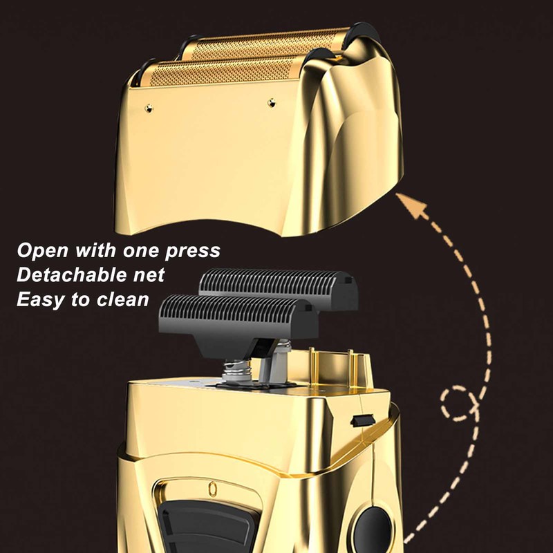 Men Electric Beard Trimmer Efficient Portable USB Charging Foil Head