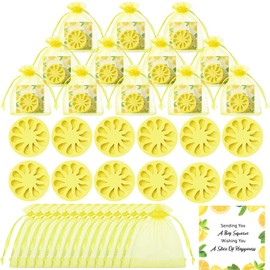 SiliFine 50 Set Lemon Soap Party Favors Bridal Shower Favors Lemon Shaped Soap Big Squeeze Wedding Gifts with Card and Yellow Bag for Bridal Party Baby Shower Decorations