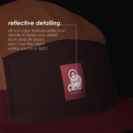 Ciele Athletics GOCap C Plus Box - Reflective, Washable, Moisture Wicking, Sun Protection, 5-Panel Running Hat for Men and Women - Patina