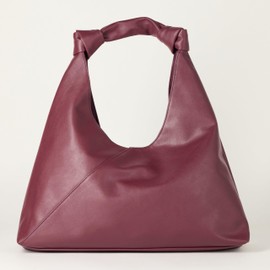 The Drop Women's Mackenzie Knotted Hobo Tote, Burgundy, One Size